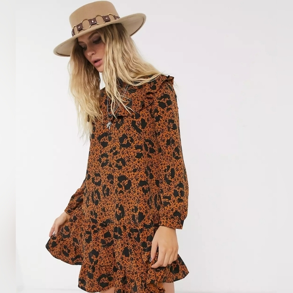 Topshop Ruffle Yoke Mini Dress - Picture 3 of 13